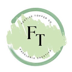 Logo Festive Topper Co. — Papelería creativa